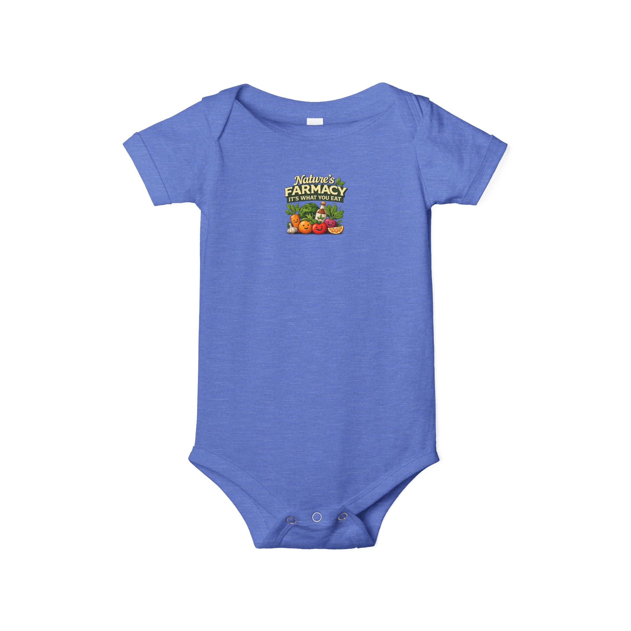 Baby Onesie - ‘Farmacy’ Vintage Farmer Market Veggies Graphic Infant Bodysuit