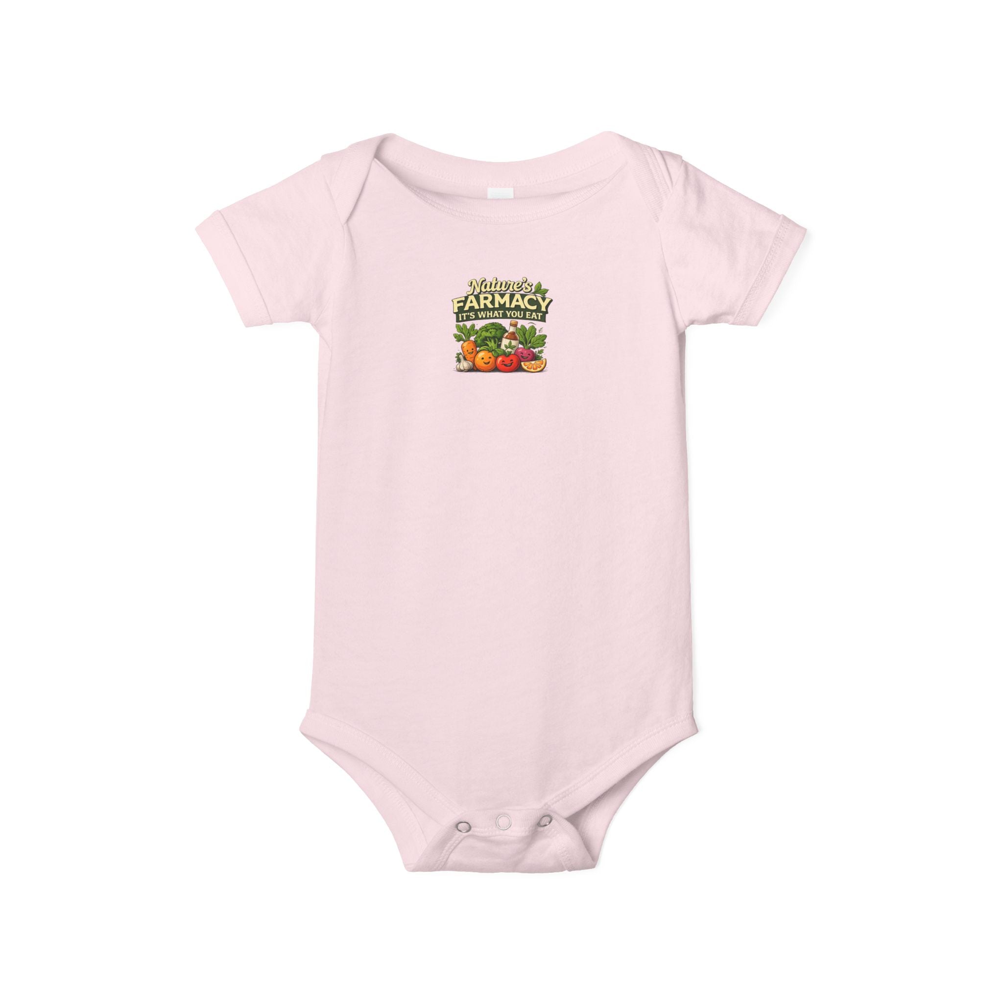 Baby Onesie - ‘Farmacy’ Vintage Farmer Market Veggies Graphic Infant Bodysuit